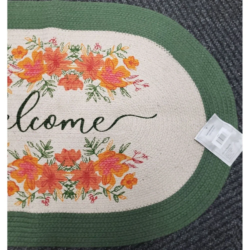 Large Oval Braided Runner Floor Rug (21